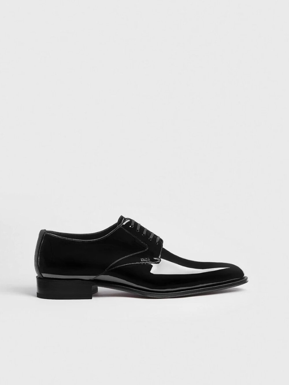 NIB Dior Timeless Derby Shoe Black Patent Calfskin
